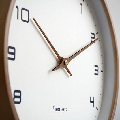 Clock with Minimalist Wall Wooden Frame for Stylish, Timeless and Clear