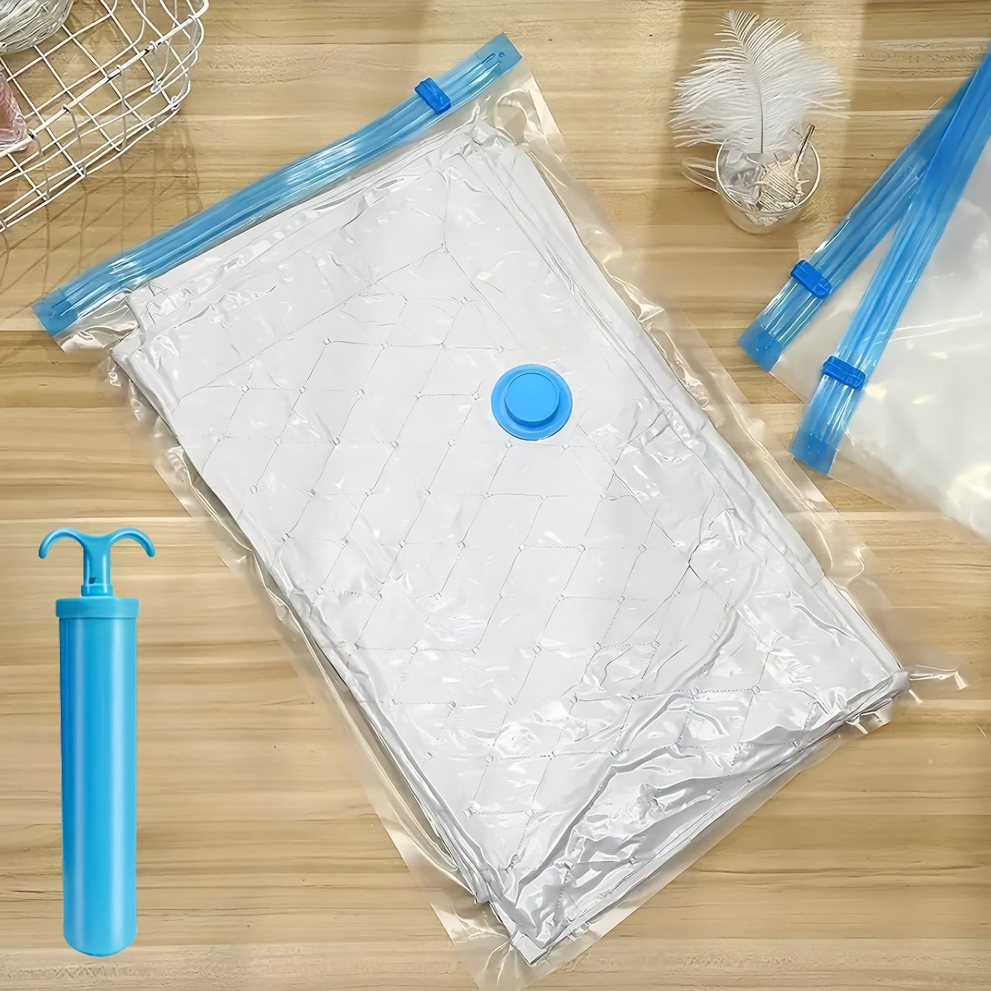 Bags Set of Extra Large Vacuum Storage for Reusable, Waterproof, and Space-Saving