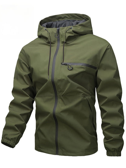 Men's Outdoor Jacket for Spring and Autumn for Windproof Hooded Jacket for Outdoor Activities