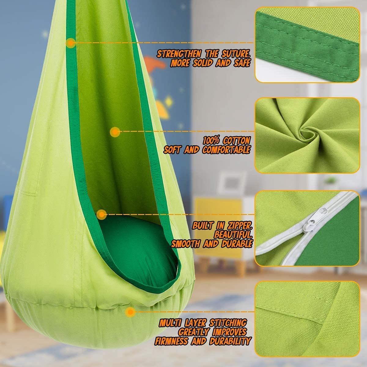Chair Comfort Swing Hanging with Soothing and Playful Design