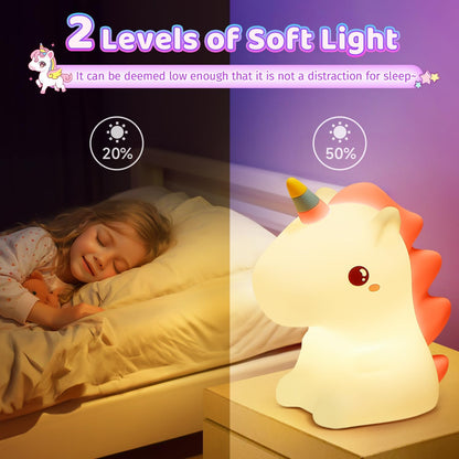Night Light with Unicorn Soft Glow for a Soothing and Magical Atmosphere in Children's Room
