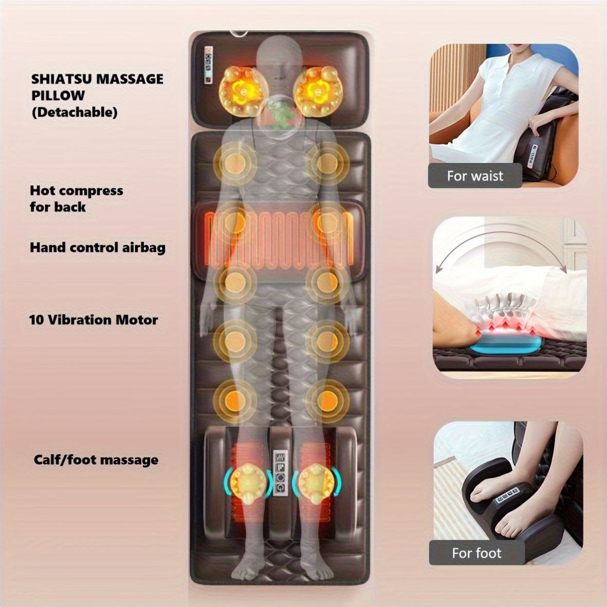 Massage Mattress with Full Body Massage for Comfort and Relaxation in One
