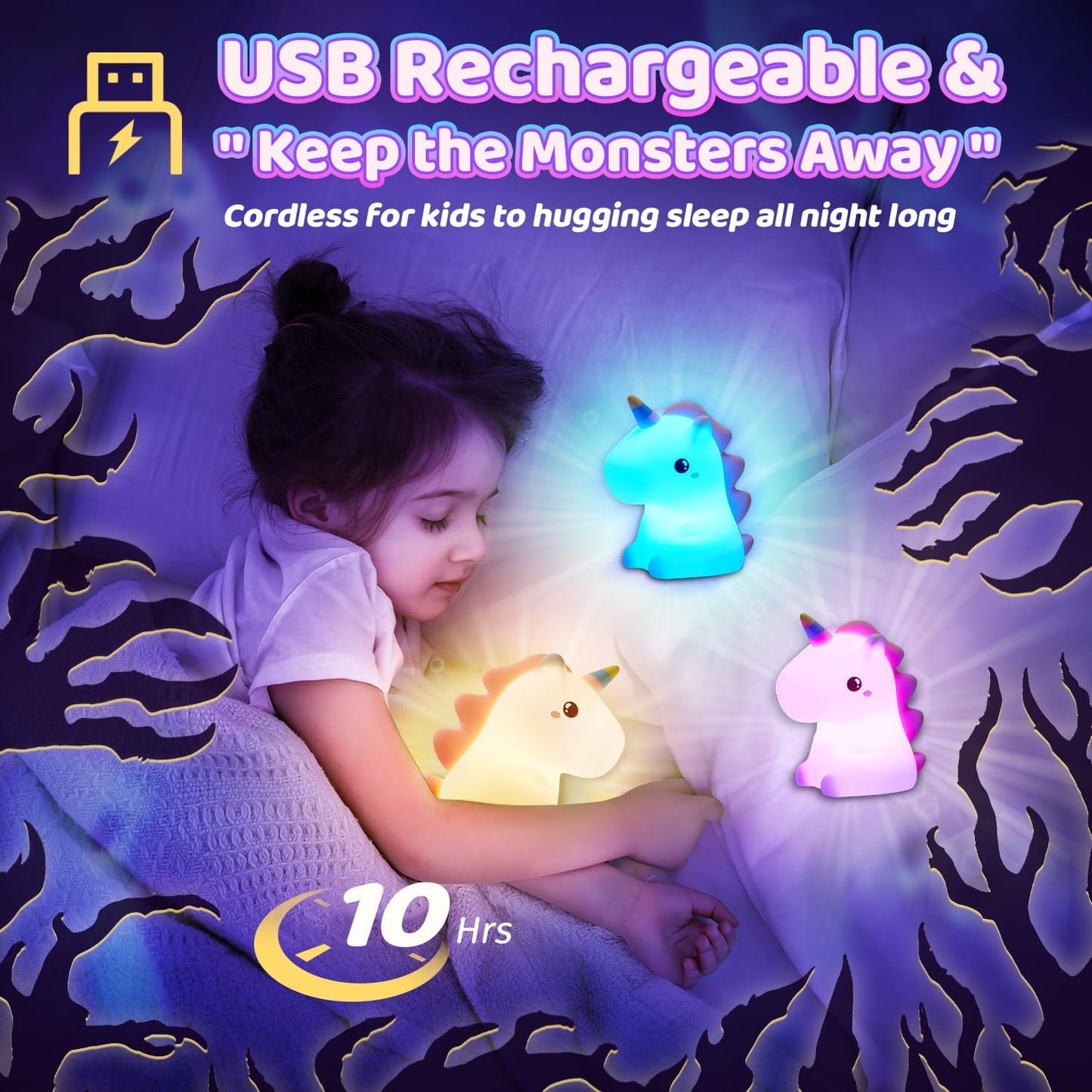 Night Light with Unicorn Soft Glow for a Soothing and Magical Atmosphere in Children's Room
