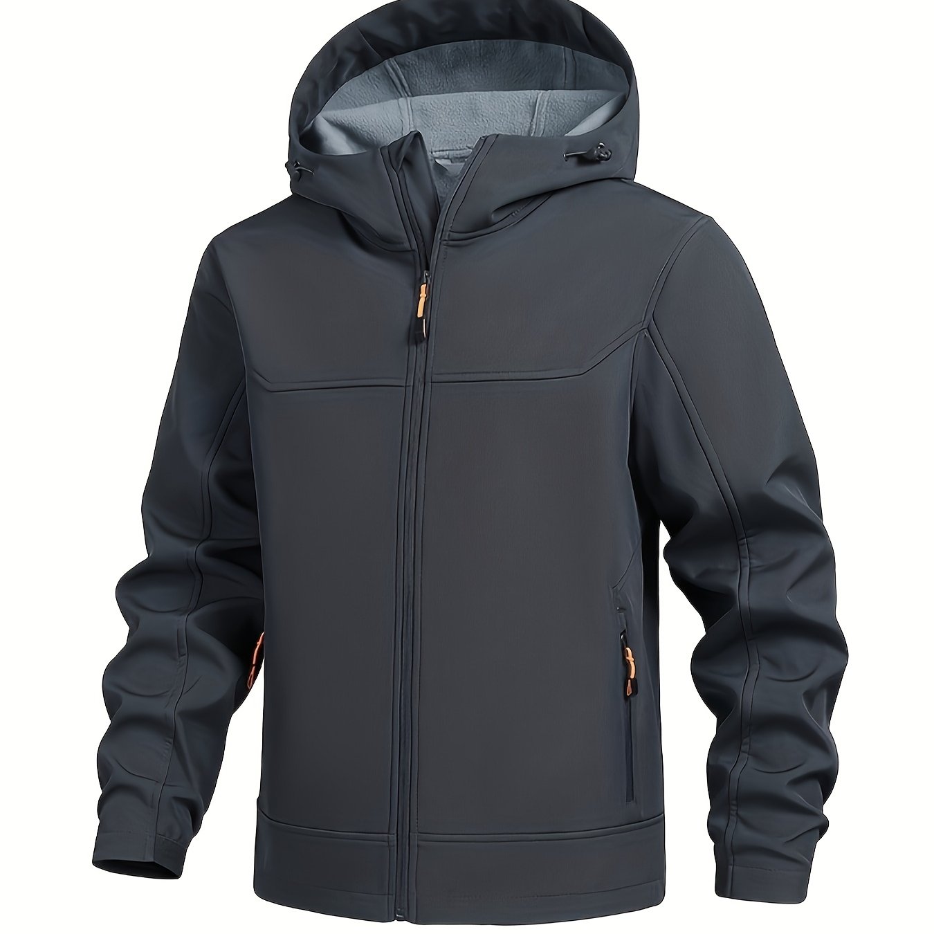 Men's Outdoor Softshell Jacket with Hood for Quick-Drying and Windproof