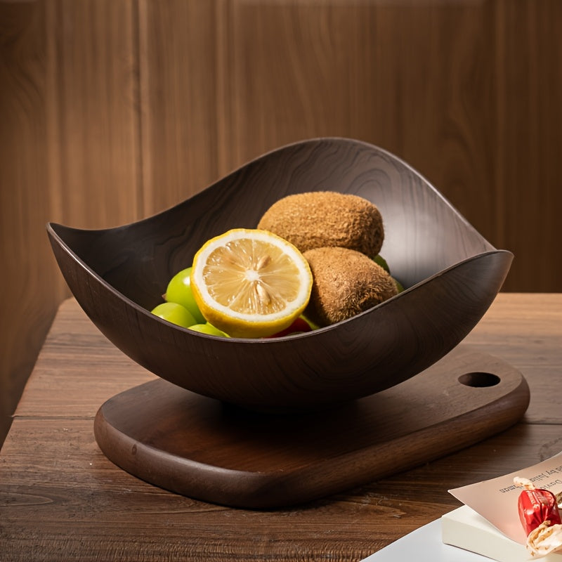 Bowl with Large Fruit Wood Look for Decorative and Practical for Table Use