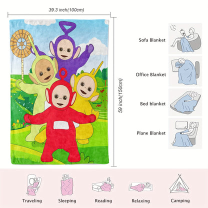 Blanket Teletubbies for Children, Soft and Versatile