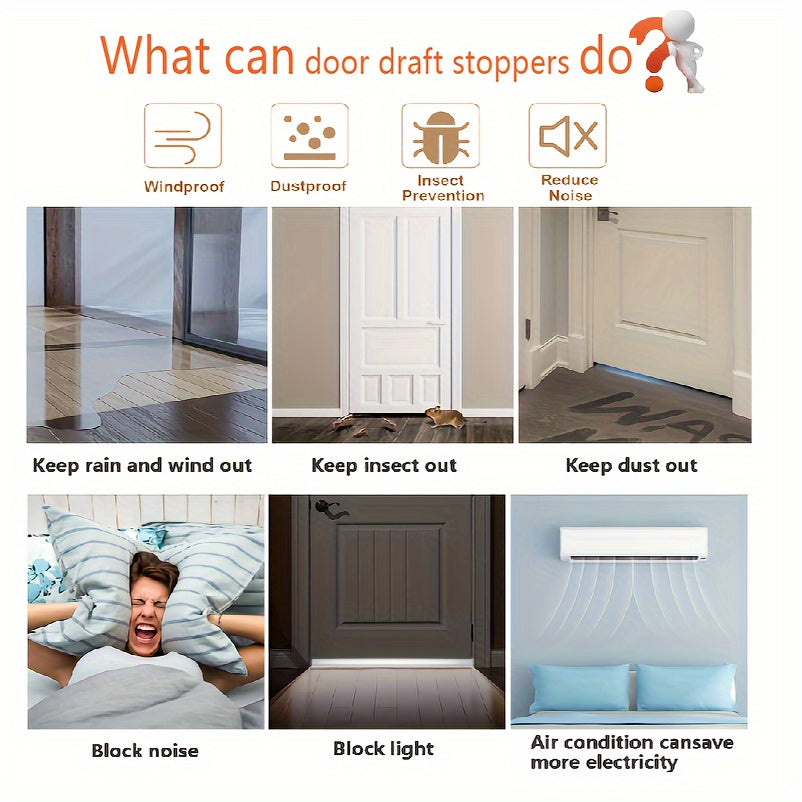 Draft Stopper for Door for Silicone Door Sweep with Strong Adhesive and Sound Insulation