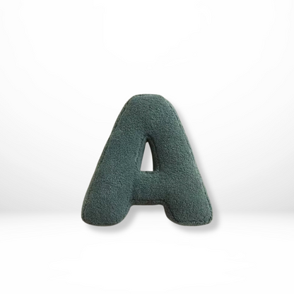 Cushion with Decorative Alphabet Velvet Texture for Home Interior