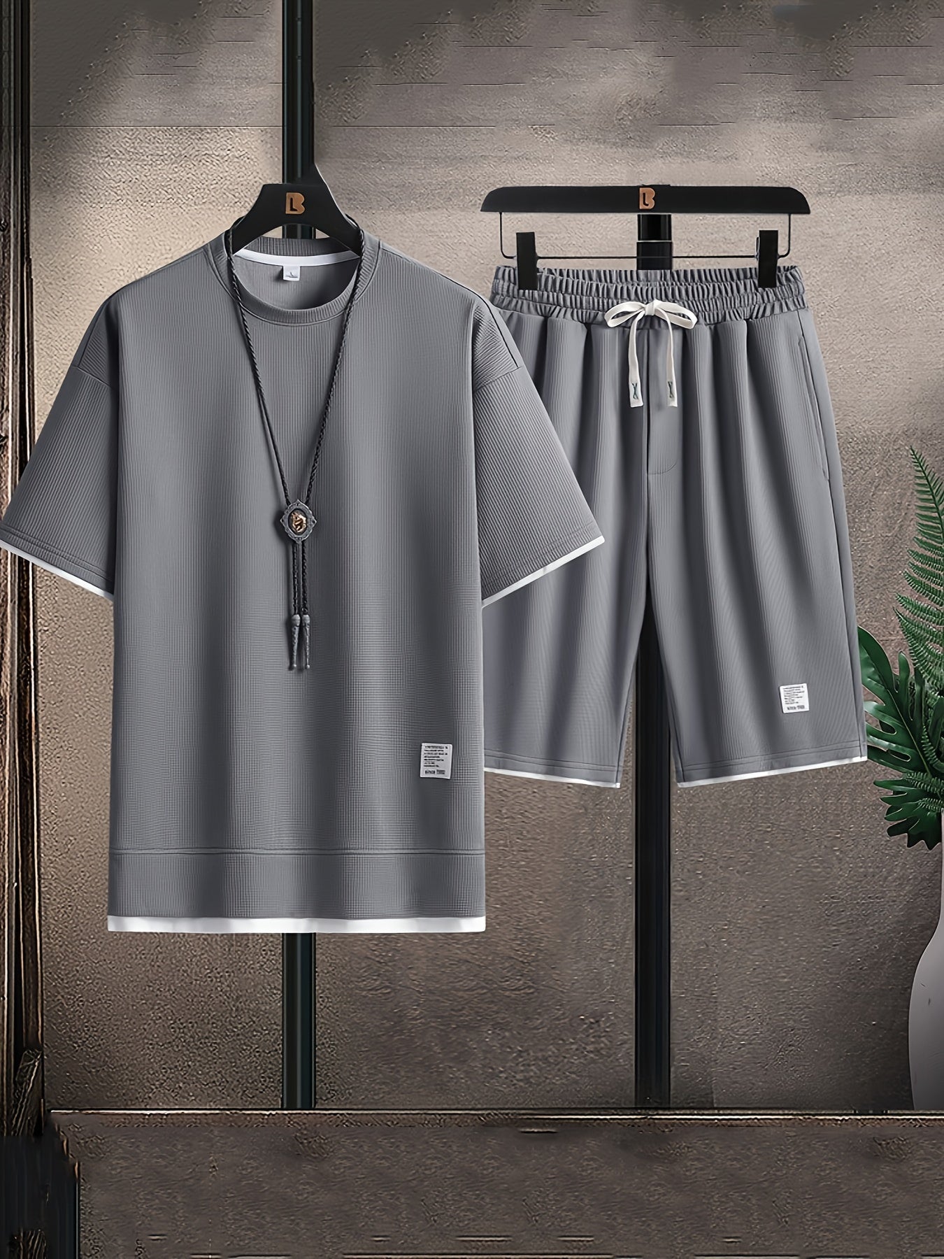 Set in Waffle Fabric for Comfortable and Breathable