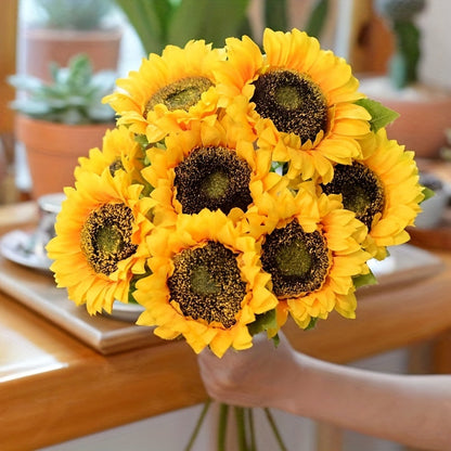 Set of 11 Vibrant Sunflowers for Perfect for Autumn, Weddings, and Garden Decoration