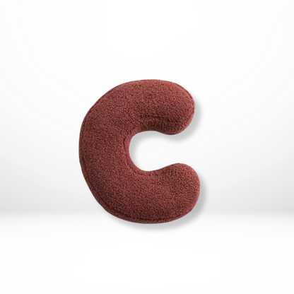 Cushion with Decorative Alphabet Velvet Texture for Home Interior