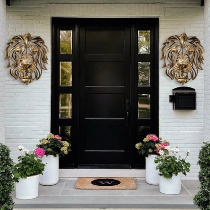 Metal Lion Head Wall Decoration for Elegant and Strong