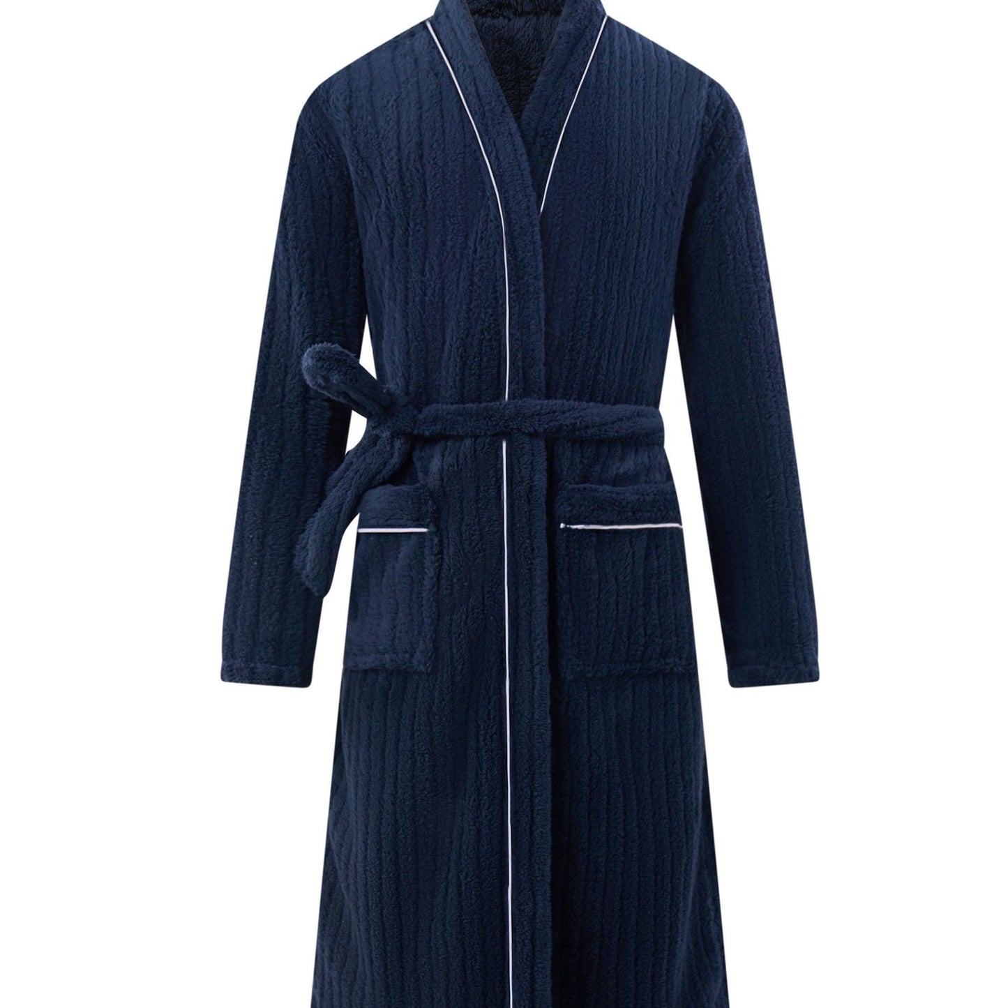 Men's Winter Bathrobe for Warm and Soft Fleece Morning Robe with Comfortable Fit