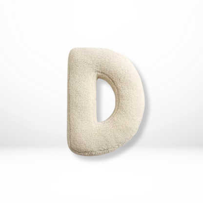 Cushion with Decorative Alphabet Velvet Texture for Home Interior