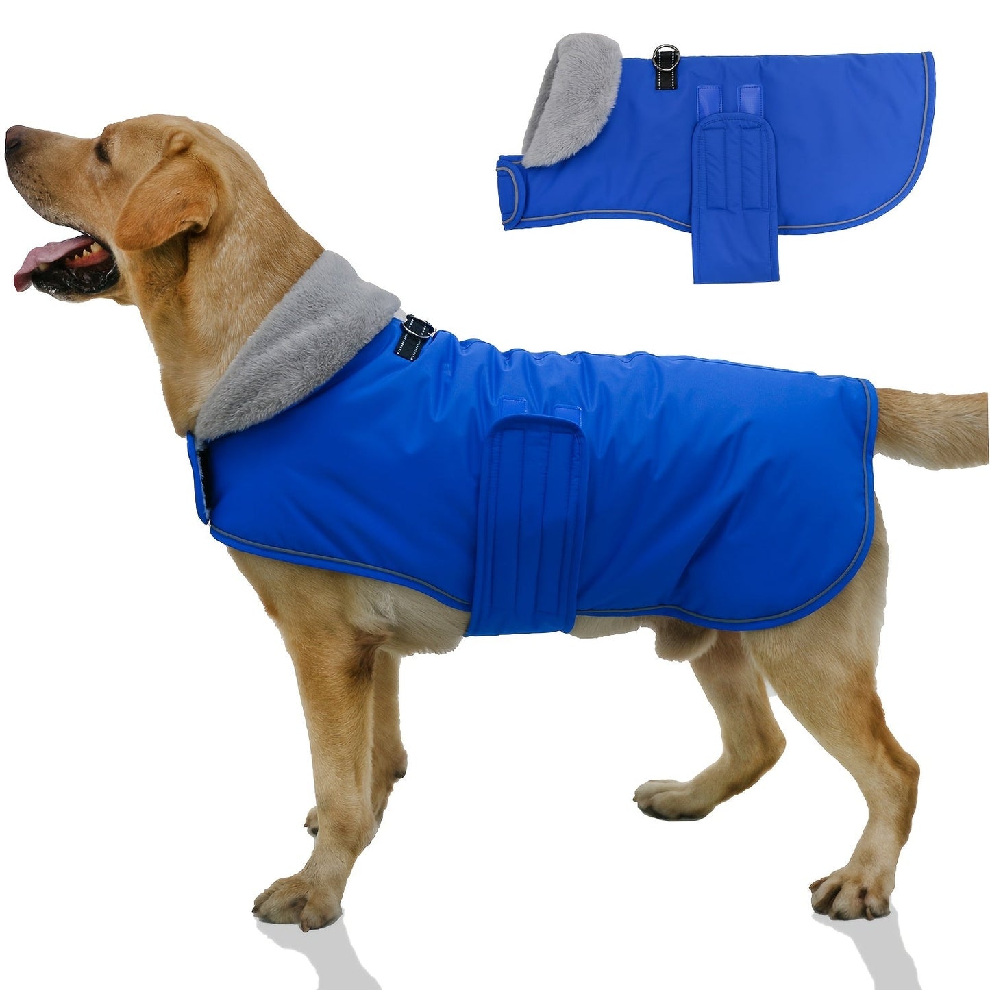 Dog Coat with Warm Lining for Various Dog Breeds for Winter Use