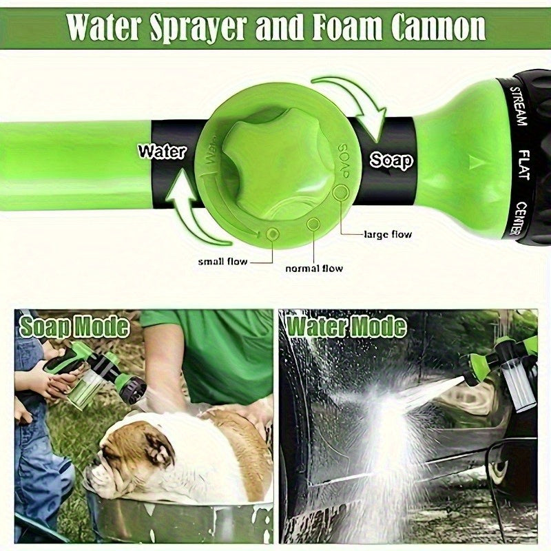 Attachment with Dog Shower and Hose 8 in 1 for Washing, Spraying, Cleaning