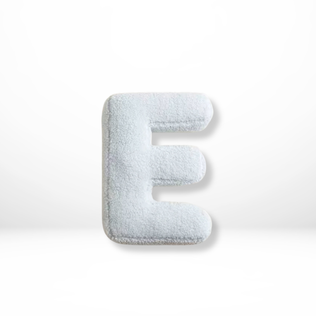 Cushion with Decorative Alphabet Velvet Texture for Home Interior