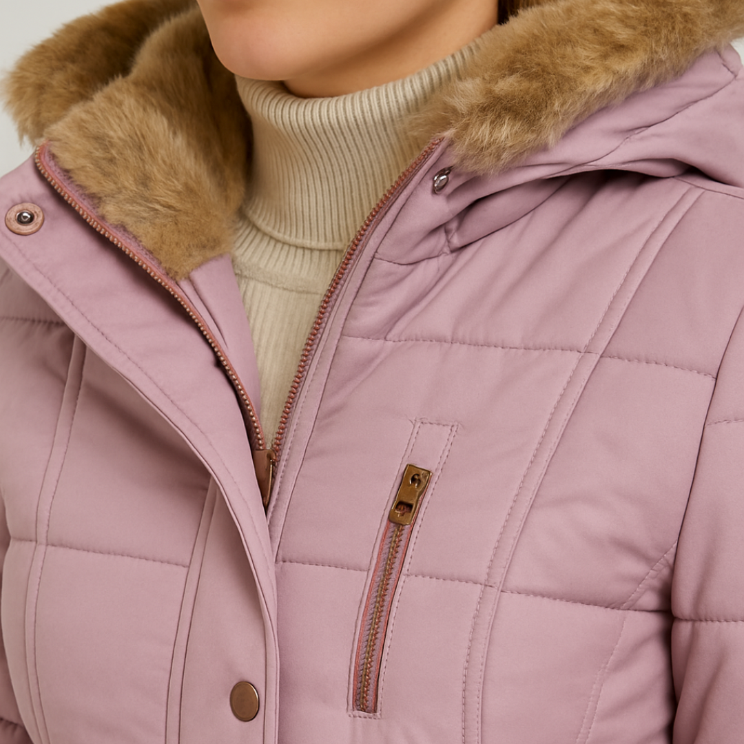 Nordelle Winter Coat for Quilted Insulated Hooded Outerwear for Women