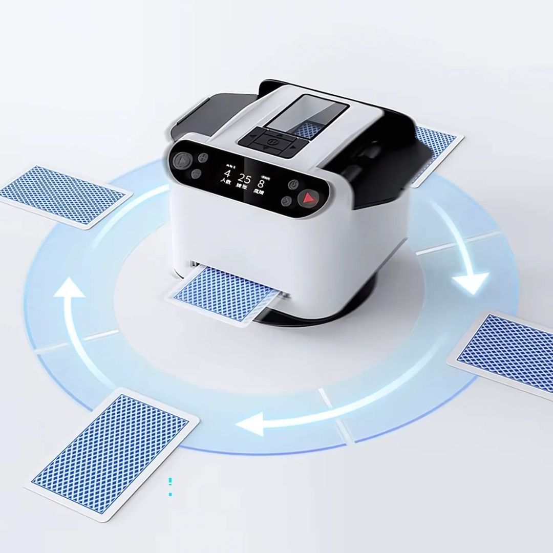 Automatic Card Shuffling Machine and Dealer for Fast and Efficient Play