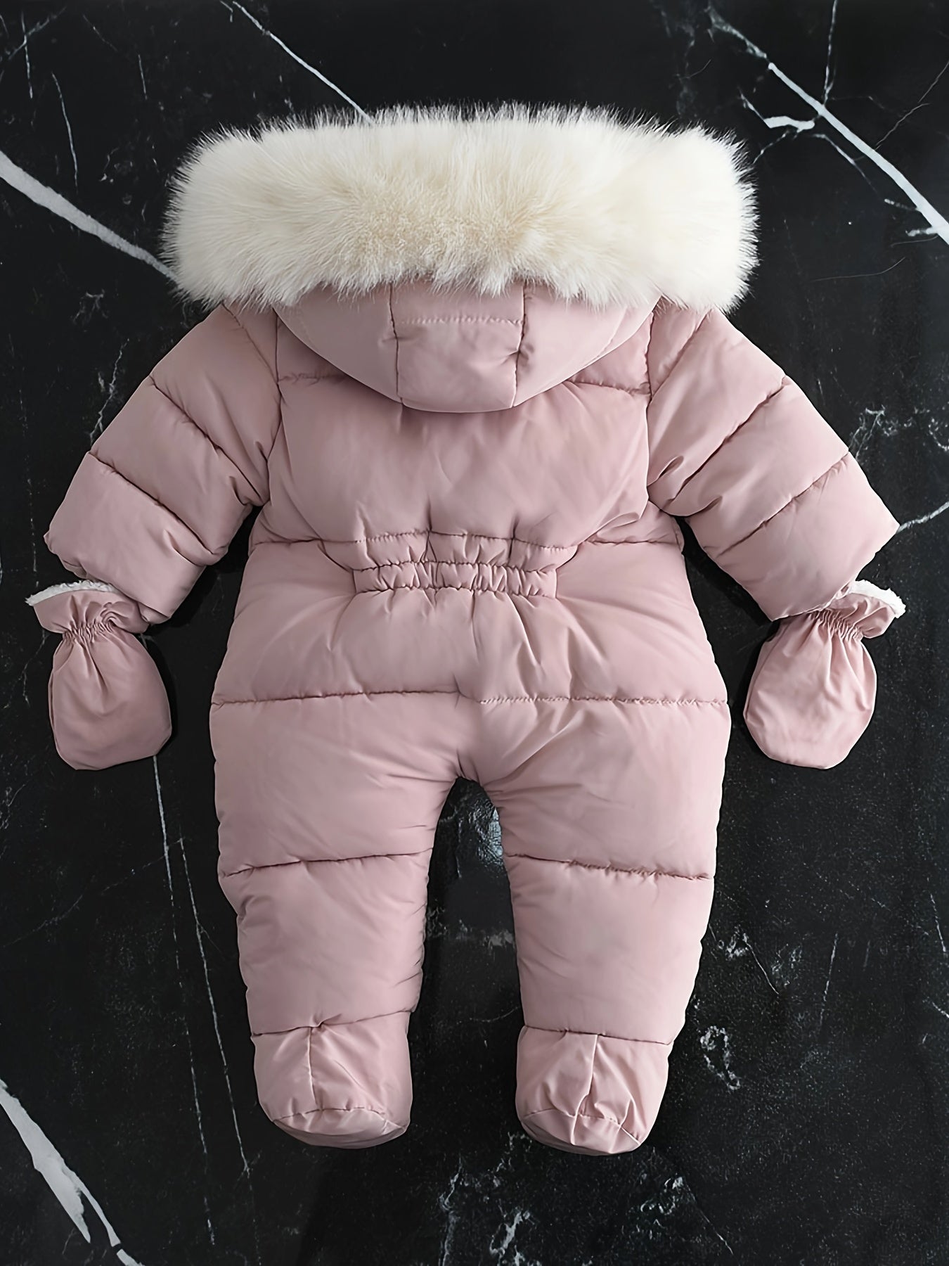 Frosty Baby Romper for Luxe Winter Jumpsuit with Hood for the Colder Months