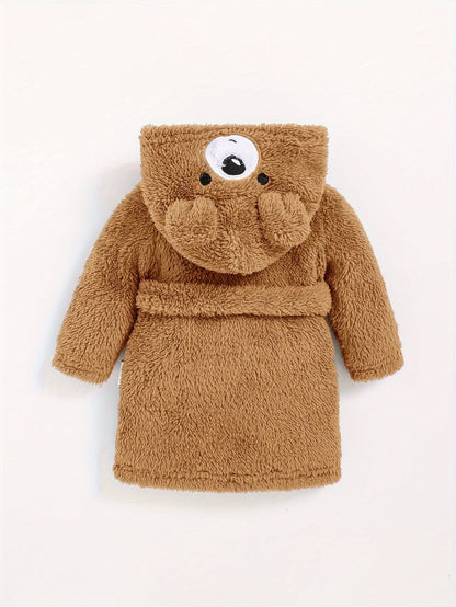Baby Bathrobe with Hood for Soft Teddy Bathrobe for Babies and Toddlers in Winter