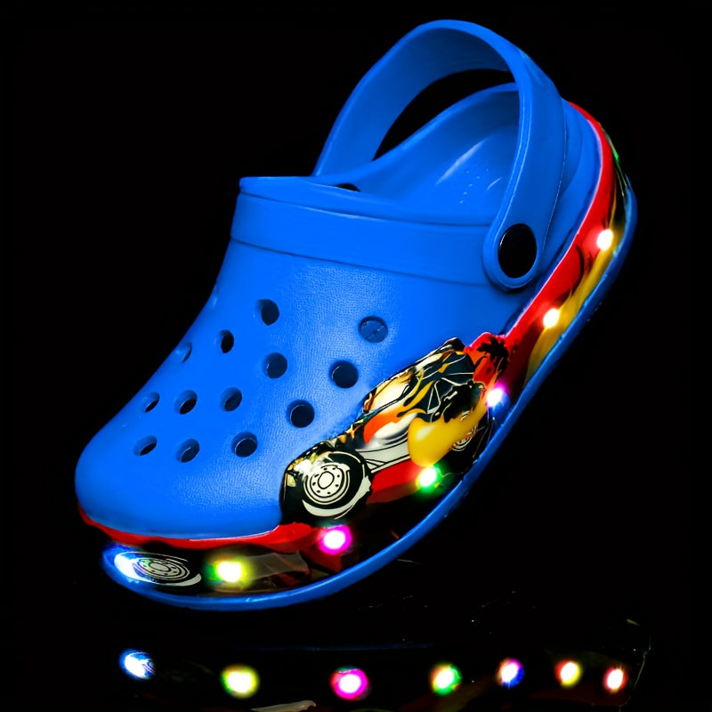 Glow-in-the-Dark Kids’ Clogs for Breathable and Anti-Slip Shoes
