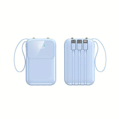 Ultimate Portable Power Bank 10000mah for Fast Charging with Built-in Cables