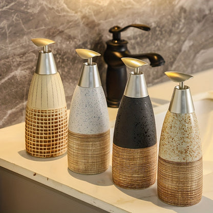 Ceramic Soap Dispenser with Pump Mechanism for Bathroom Accessory