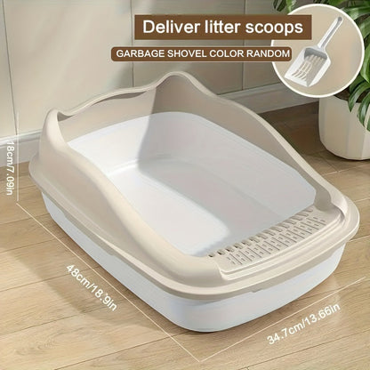 Extra Large Litter Tray with Splash Protection for Spacious, Practical and Easy to Maintain