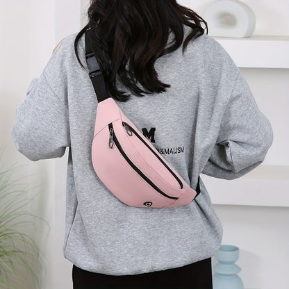 Bag with Sporty Bum Design for Women with Multiple Pockets and Adjustable Strap