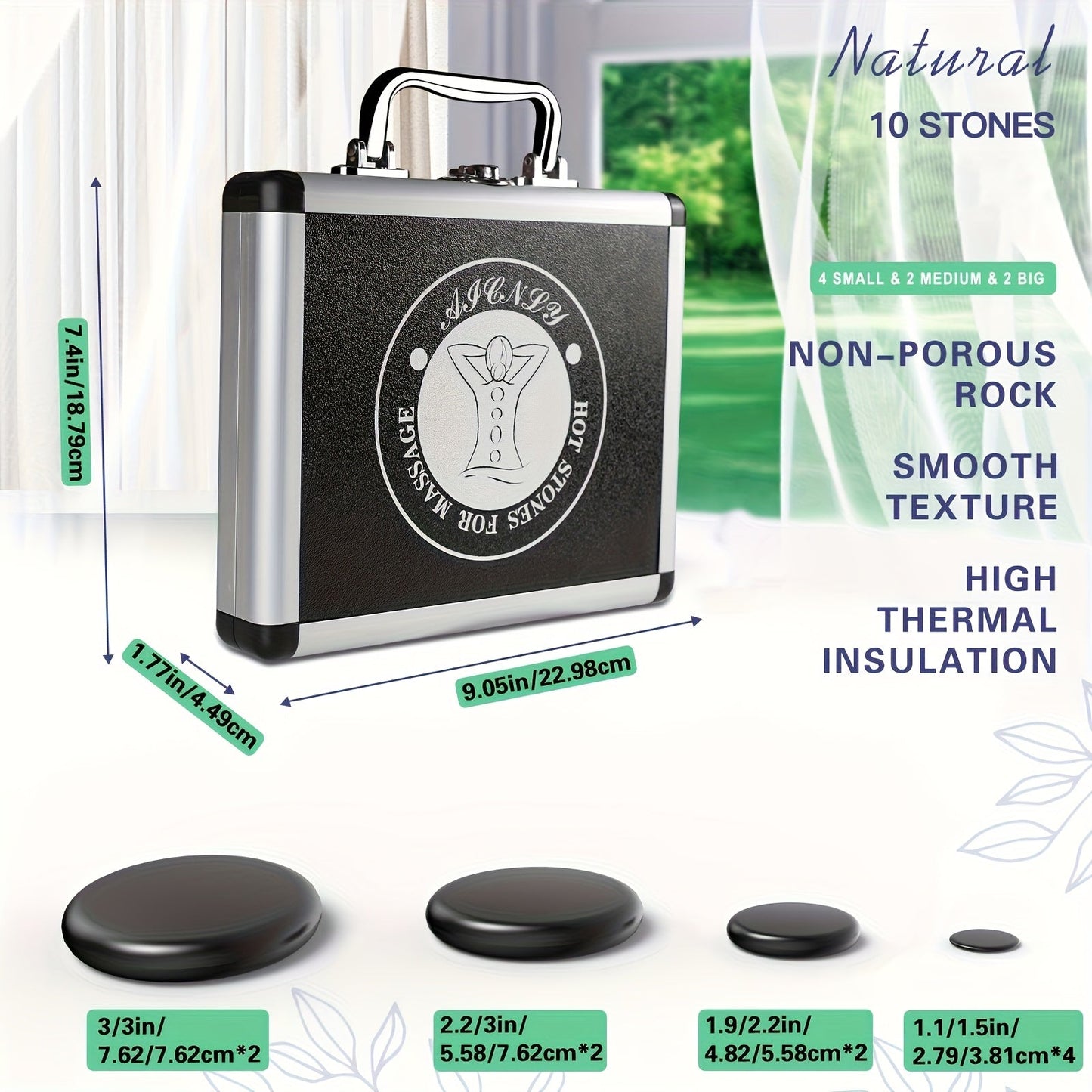 Set Professional Stone Massage for Complete with Heater