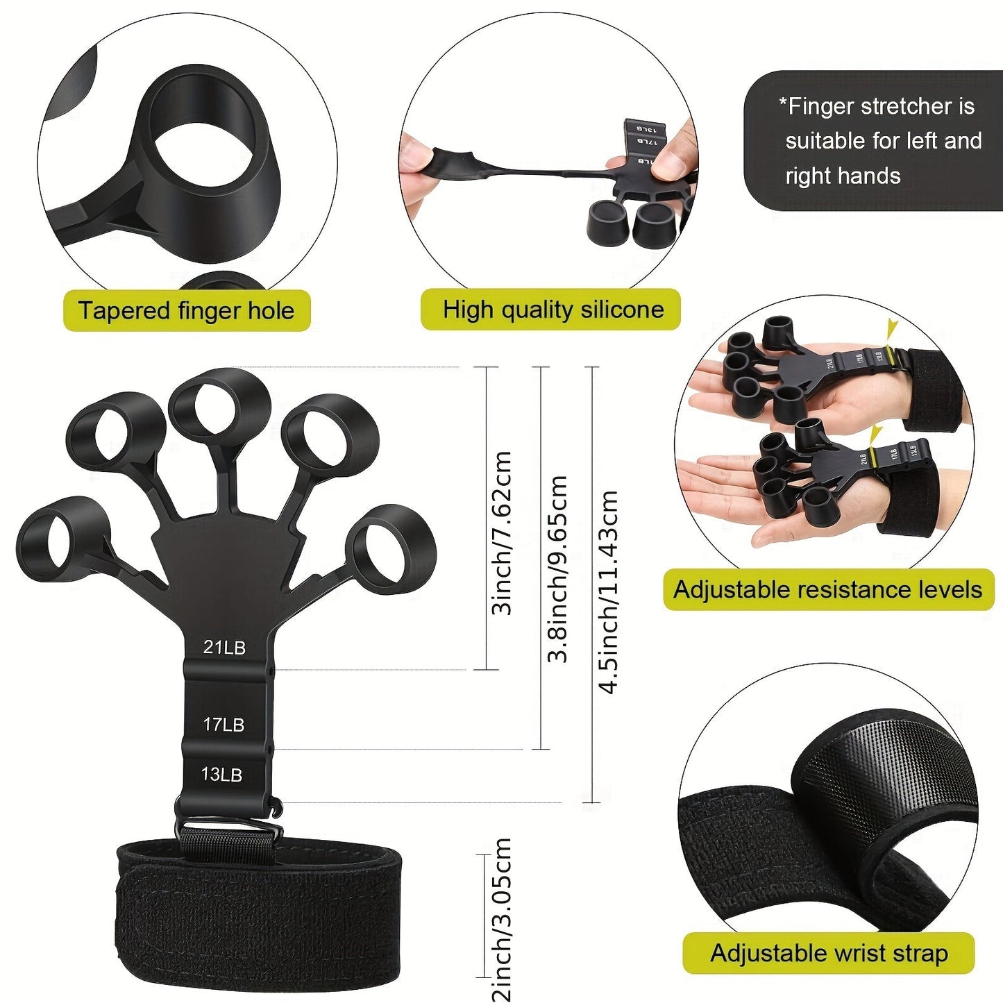 Set Powergrip Hand Trainer for 5-in-1 for Strong Hands and Forearms