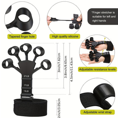 Set Powergrip Hand Trainer for 5-in-1 for Strong Hands and Forearms
