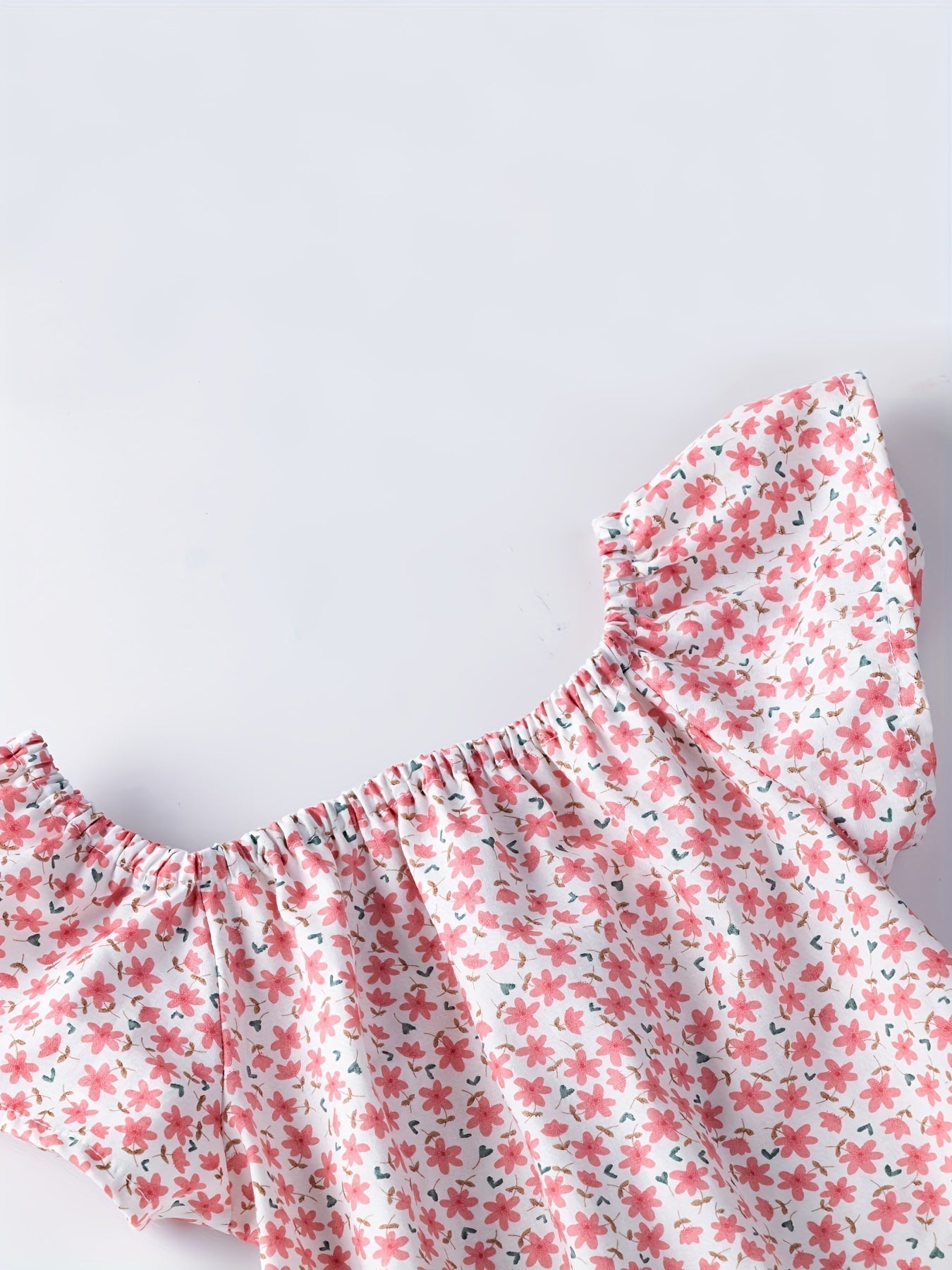 Baby Romper with Floral Pattern for Soft Cotton and Comfortable