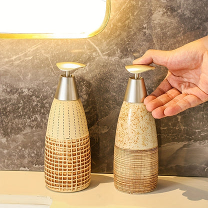 Ceramic Soap Dispenser with Pump Mechanism for Bathroom Accessory