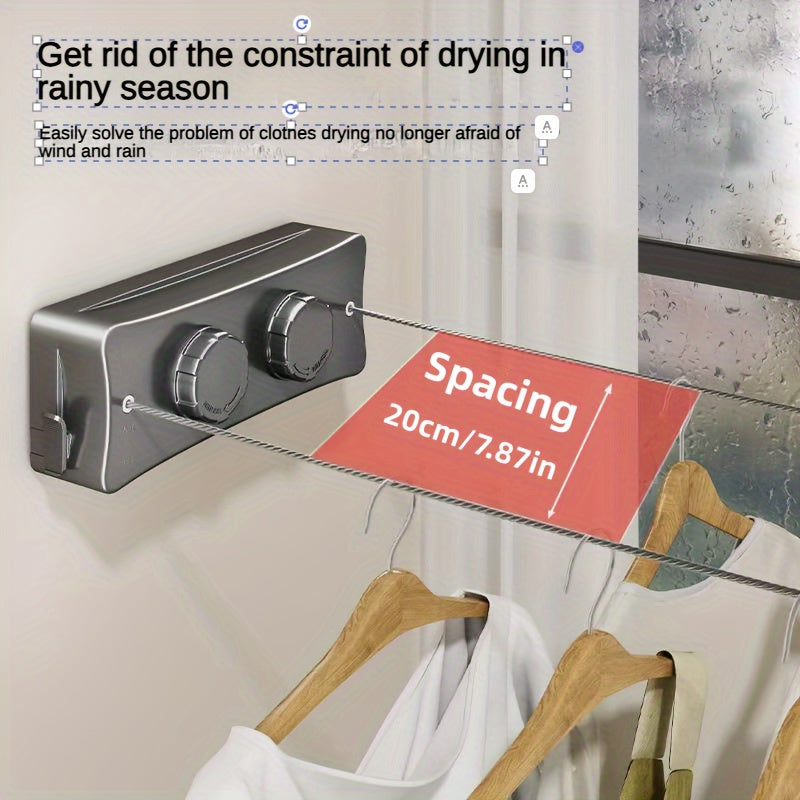 Foldable Double Clothesline for Compact and Strong