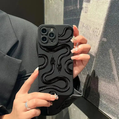 Case with Phone Snake Pattern with Shock Absorbing and Slim Design