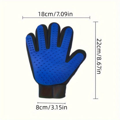 Glove with Grooming Design for Dogs and Cats for Silicone De-Shedding and Massaging