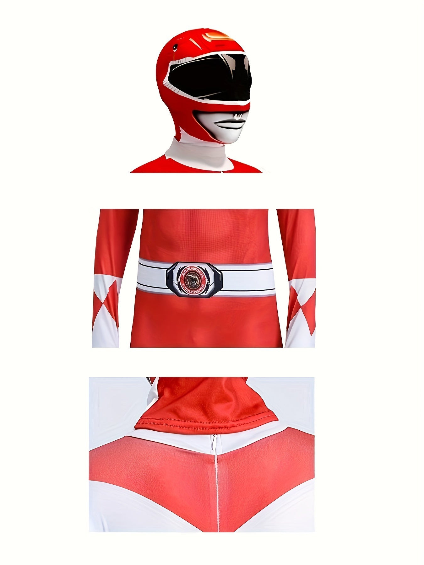 Power Ranger Costume for Red Ranger Cosplay for Kids