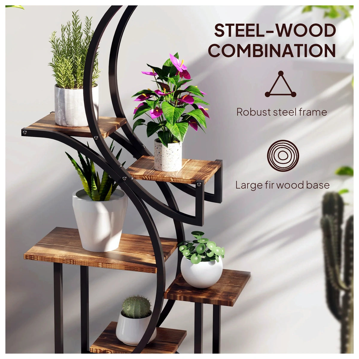 8-Tier S-Shaped Plant Stand – view 5