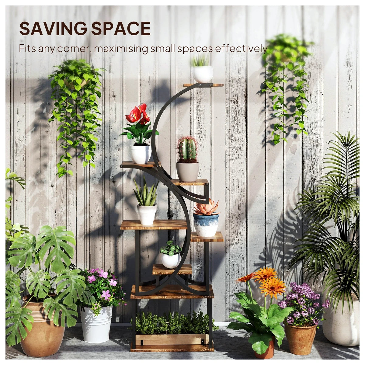 8-Tier S-Shaped Plant Stand – view 6