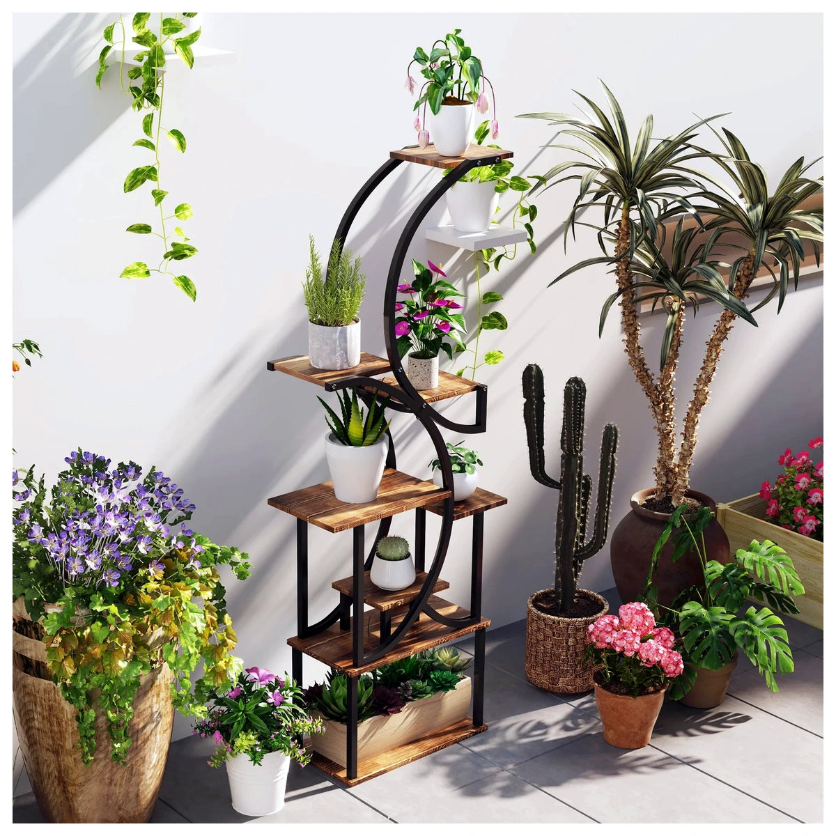 8-Tier S-Shaped Plant Stand – view 8
