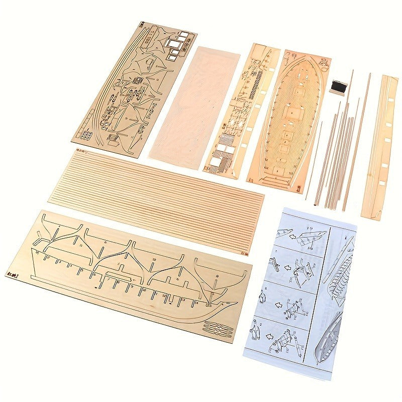 Classic Wooden Sailing Ship Model for Detailed 3D Puzzle for Ship Enthusiasts