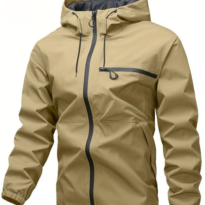 Men's Outdoor Jacket for Spring and Autumn for Windproof Hooded Jacket for Outdoor Activities