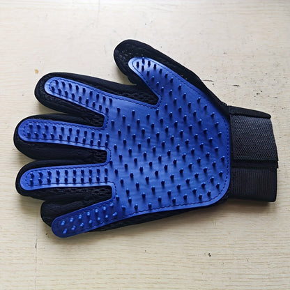 Glove with Grooming Design for Dogs and Cats for Silicone De-Shedding and Massaging