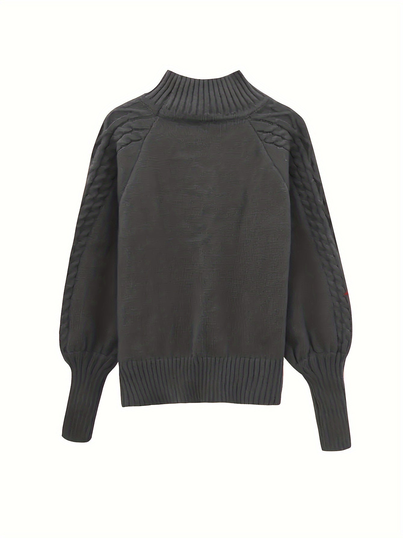 Ladies Knitted Pullover with High Neck for Elegant and Comfortable