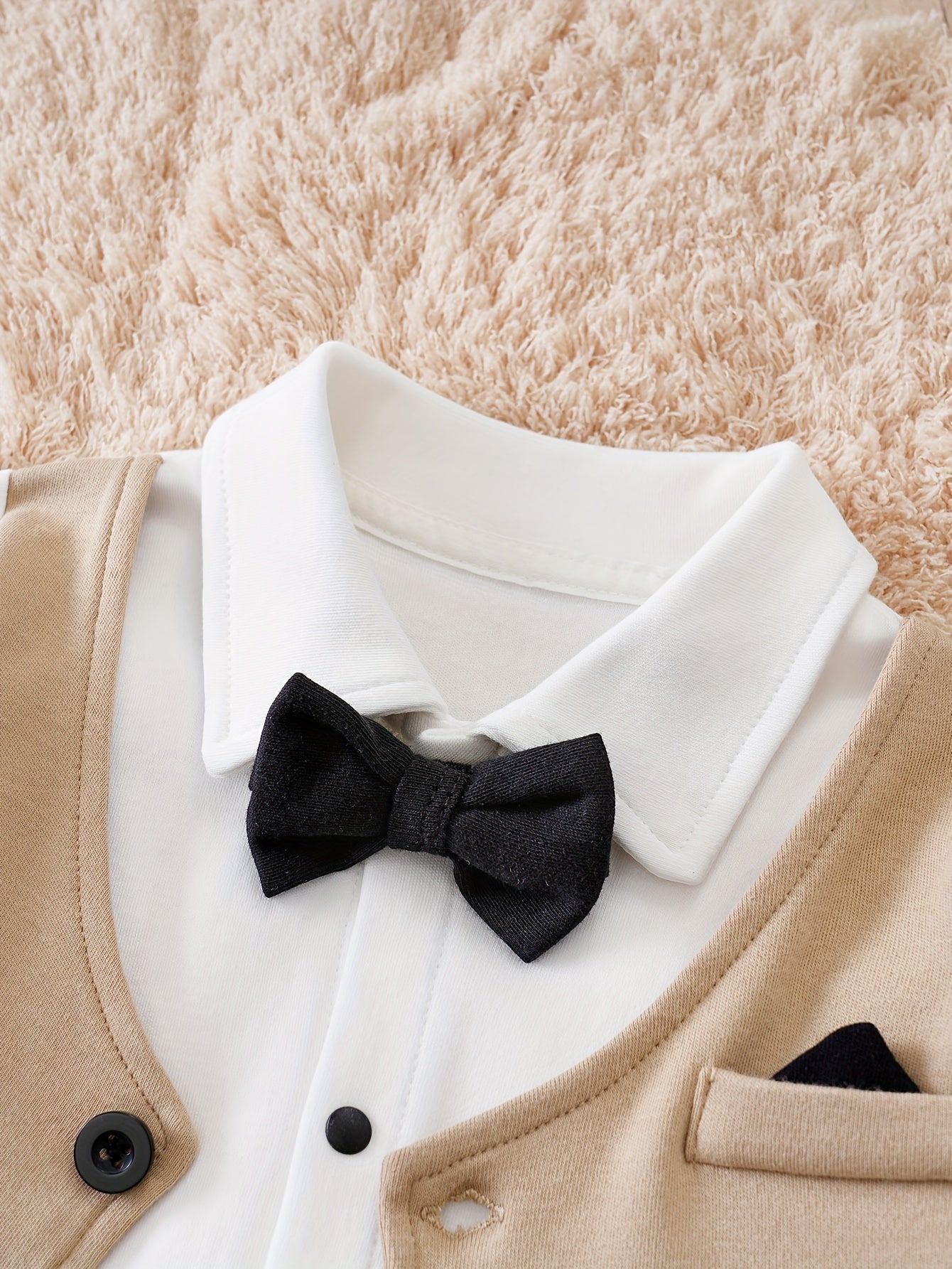 Oliver Gentleman Romper for Chic Baby Romper with Bow Tie