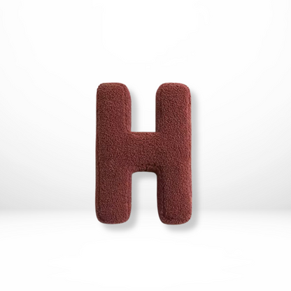 Cushion with Decorative Alphabet Velvet Texture for Home Interior