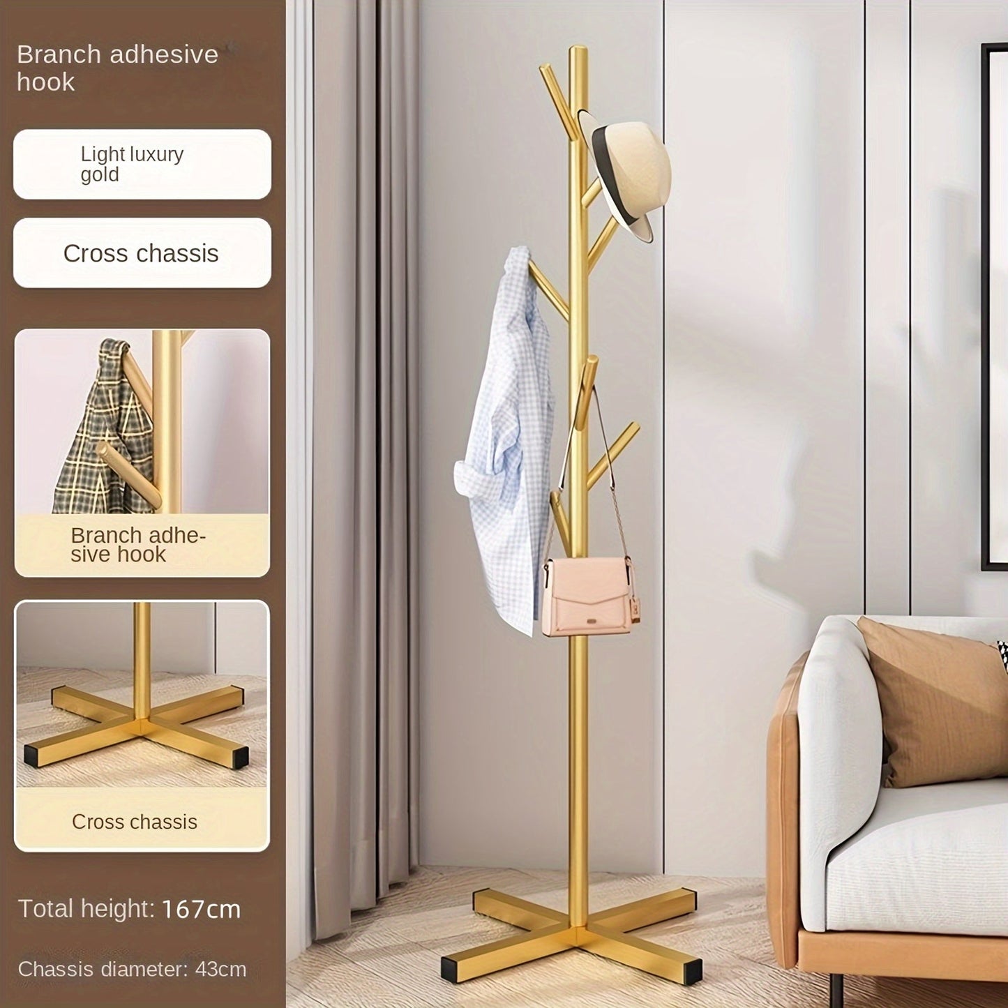 Rack with Metal Coat Branch Style for Functional and Stylish for Any Interior