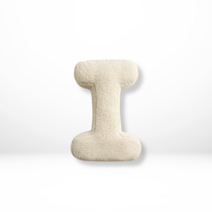 Cushion with Decorative Alphabet Velvet Texture for Home Interior